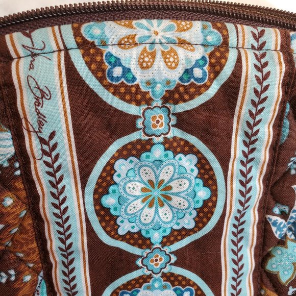 Vera Bradley Navy Wristlet + Cosmetic Makeup Bag - Picture 6 of 8